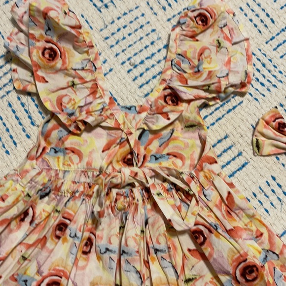 Lacey Lane Summer Dress with matching Bow Size 4 - Picture 9 of 13